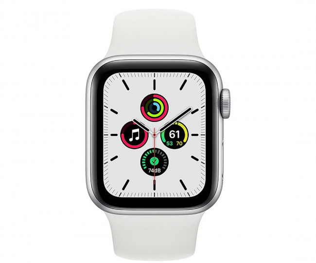 Apple Watch SE GPS 40mm Silver Aluminum Case w. White Sport B. (MYDM2) б/у